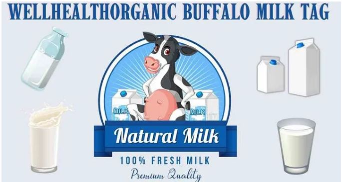 WellHealthOrganic Buffalo Milk tag